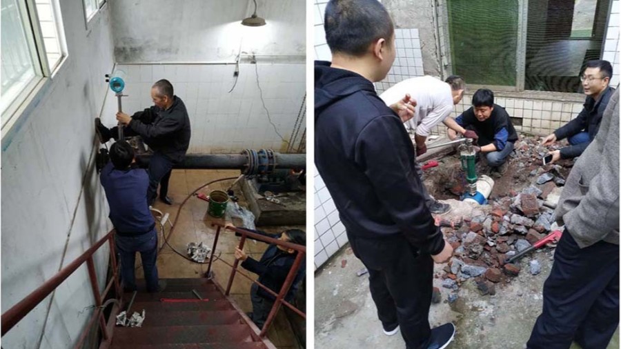 璧山区水利局插入式众博(中国)安装现场